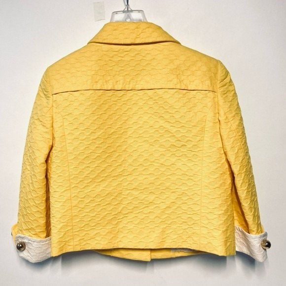 Couture Couture Jacquard 3/4 Sleeve Coat Twiggy Mod Style Los Angeles 40 M - Picture 4 of 15